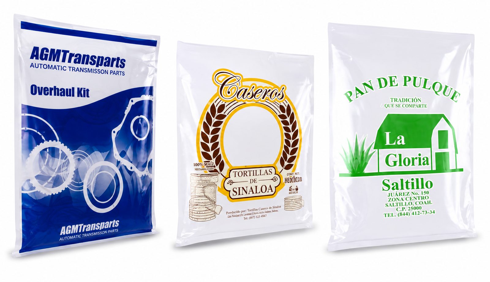 Bolsas planas biodegradables